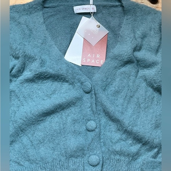 Air Space Green Mini Skirt & Crop Top Plush Set NWT - Picture 4 of 4